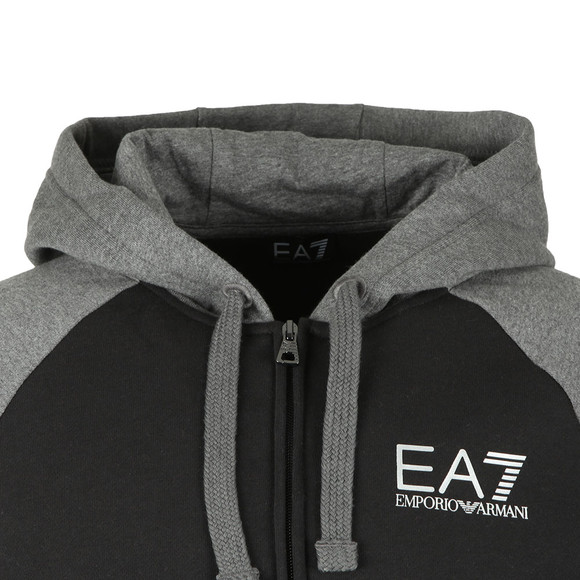 EA7 Emporio Armani Mens Grey Two Tone Full Zip Hooded Tracksuit main image