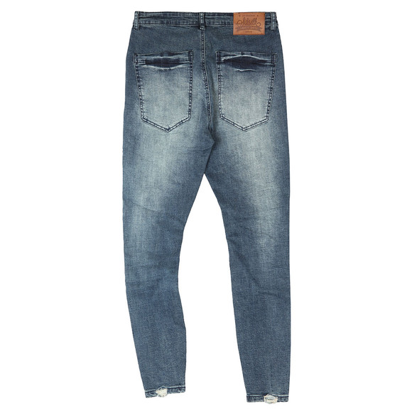 Sik Silk Mens Blue Jagged Hem Denim Jean main image