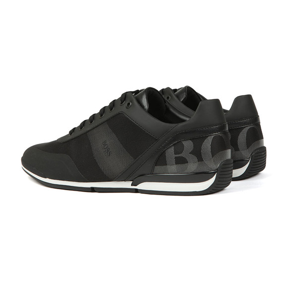 BOSS Mens Black Athleisure Saturn Low Logo Trainer #3