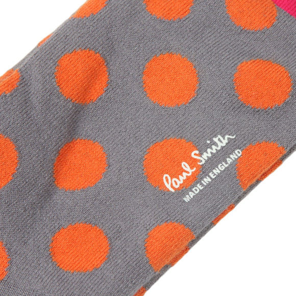 Paul Smith Mens Grey Odd Polka Dot Sock main image