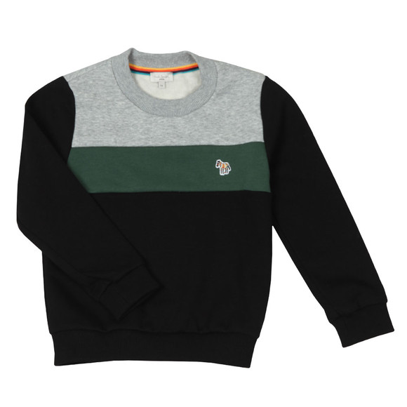 Paul Smith Junior Boys Black Triple Panel Zebra Sweat main image