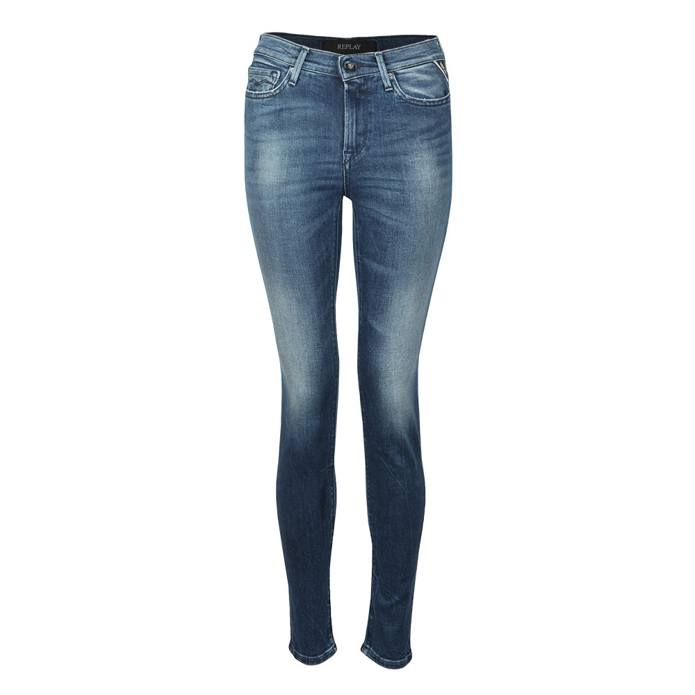 REPLAY Slim Leg Skinny Fit Dark Blue Jeans For Women Size W29 L28 