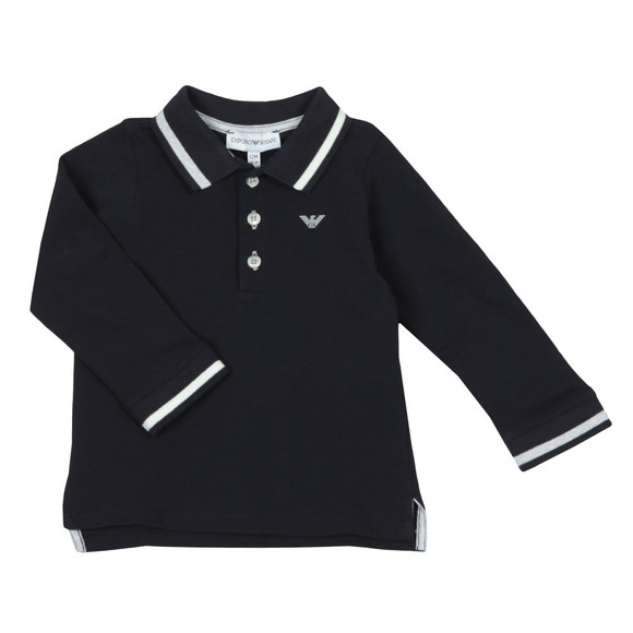 Emporio Armani Baby Boys Blue 6ZHF02 Long Sleeve Polo Shirt main image