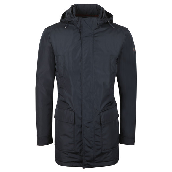 Paul & Shark Mens Blue Yachting Series Hooded Mid Length Jacket #1