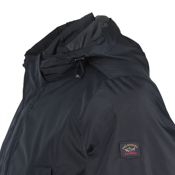 Paul & Shark Mens Blue Yachting Series Hooded Mid Length Jacket #2
