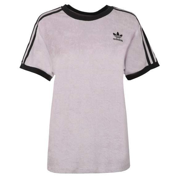 adidas Originals Womens Purple 3 Stripes Towelling T Shirt main image