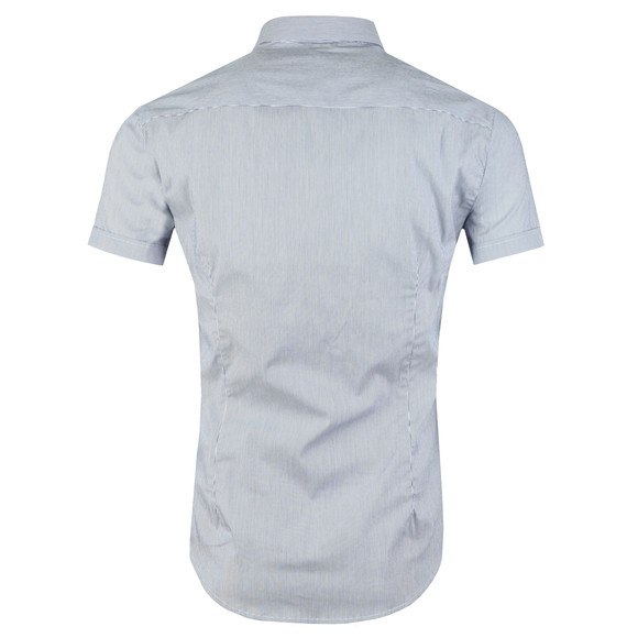 Emporio Armani Mens Blue Stretch Short Sleeve Shirt #3