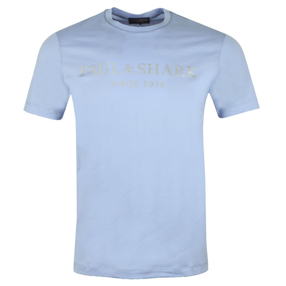 Paul & Shark Mens Blue Silver Logo T Shirt main image