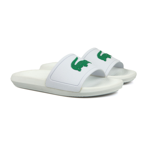 Lacoste Mens White Croco Slide main image