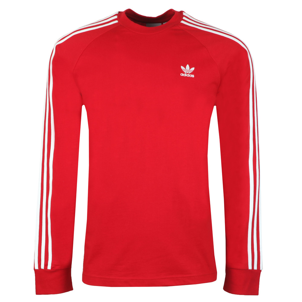 【関税・送料込み】adidas Originals 3-STRIPES ロングTシャツ Adidas Originals 3-Stripe Long Sleeve T-Shirt White/Black