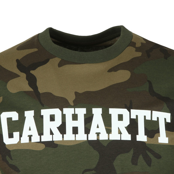 Carhartt WIP Mens Green Carhartt College Crew T-Shirt main image