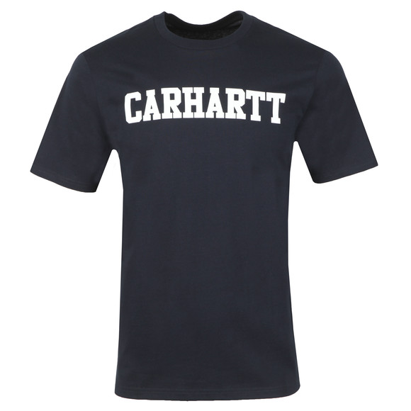 Carhartt WIP Mens Blue Carhartt College Crew T-Shirt main image