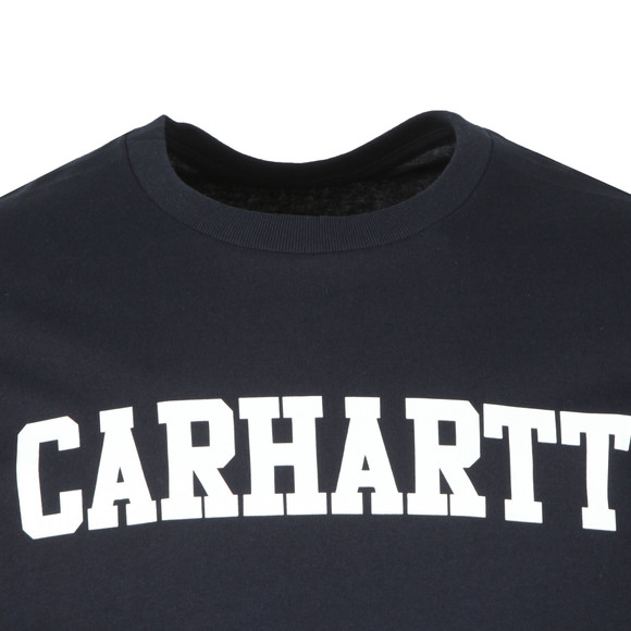 Carhartt WIP Mens Blue Carhartt College Crew T-Shirt main image