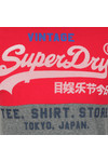 Superdry Mens Red Shirt Shop Tri Panel T-Shirt