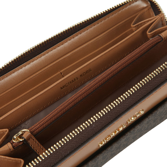 Michael Kors Womens Brown Mercer Pocket Zip Around Continental Purse #3