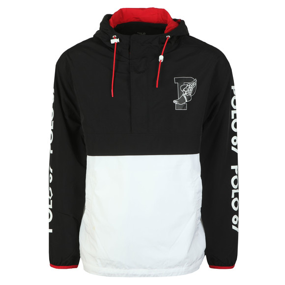 Polo Ralph Lauren Mens Black Pegasus Pullover Lined Jacket #1