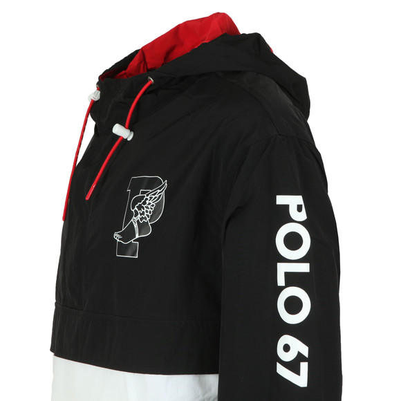 Polo Ralph Lauren Mens Black Pegasus Pullover Lined Jacket #2