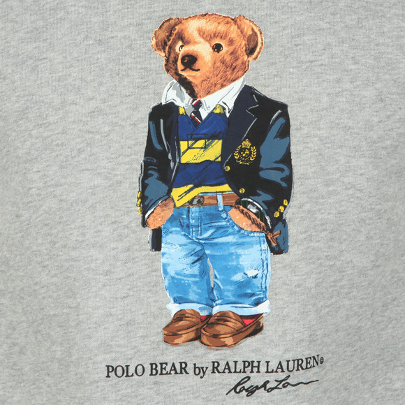 Polo Bear By Ralph Lauren Mens Grey Bear Logo Fleece Sweatshirt #2