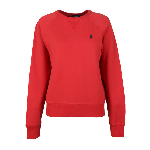 Polo Ralph Lauren Womens Red Fleece Crew Neck Sweatshirt main image