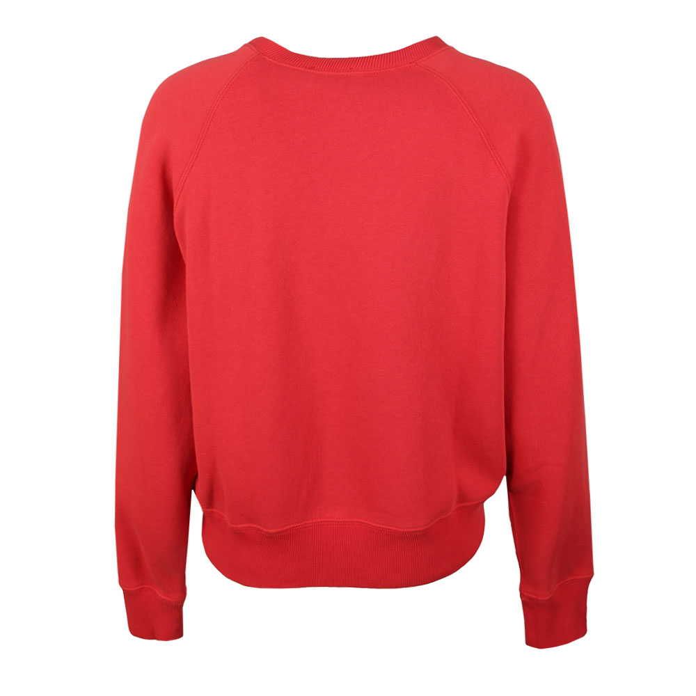 Fleece Womens Neck Crew Red Sweatshirt wkX8nO0P