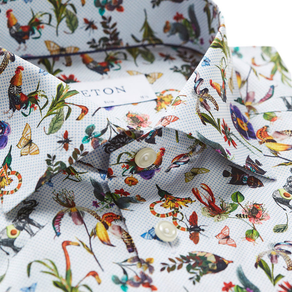 Eton Mens Multicoloured Animal Flower Pattern Shirt main image