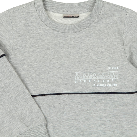 Napapijri Boys Grey Piped Crew Sweatshirt main image