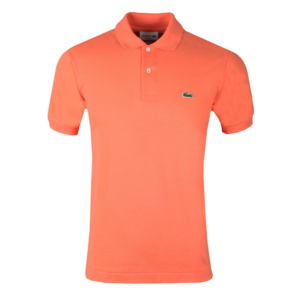 Lacoste Mens Orange L1212 Plain Polo Shirt main image