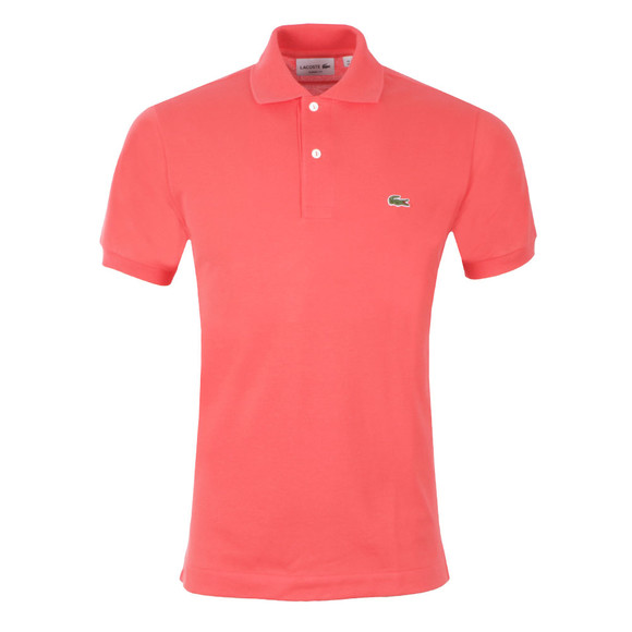 Lacoste Mens Pink L1212 Plain Polo Shirt main image