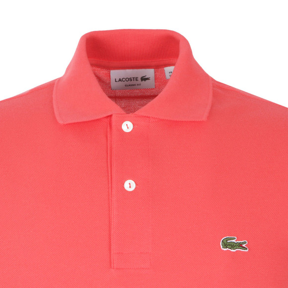 Lacoste Mens Pink L1212 Plain Polo Shirt main image