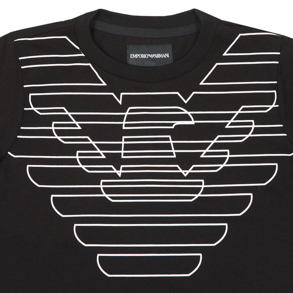 Emporio Armani Boys Black Large Eagle  T Shirt main image