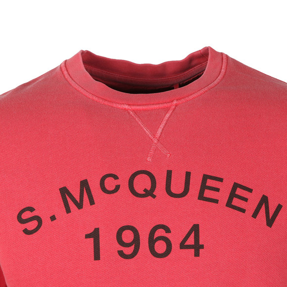 Barbour Int. Steve McQueen Mens Red Vintage Crew Sweatshirt main image