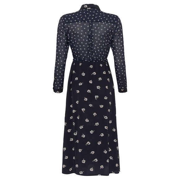 French Connection Womens Blue Adelise Drape Midi Shirt Dress #2