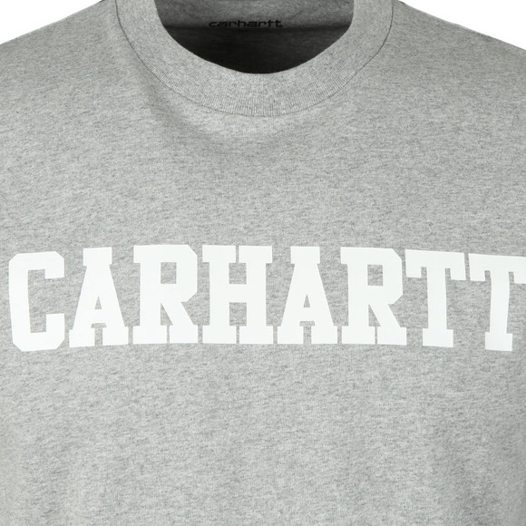 Carhartt WIP Mens Grey Carhartt College Crew T-Shirt #2