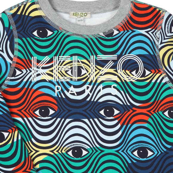 Kenzo Kids Boys Multicoloured Logo Multi Pattern Sweatshirt main image