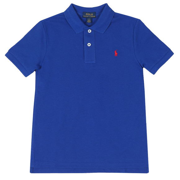 Polo Ralph Lauren Boys Blue Pique Polo Shirt main image