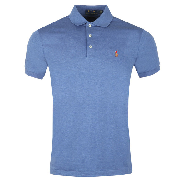 Polo Ralph Lauren Mens Blue Slim Fit Pima Polo Shirt main image