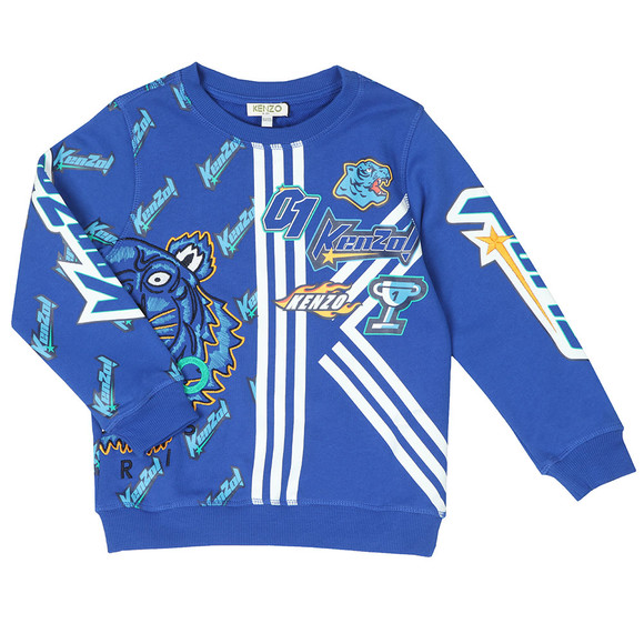 Kenzo Kids Boys Blue Freyo Racing Kenzo Sweatshirt main image