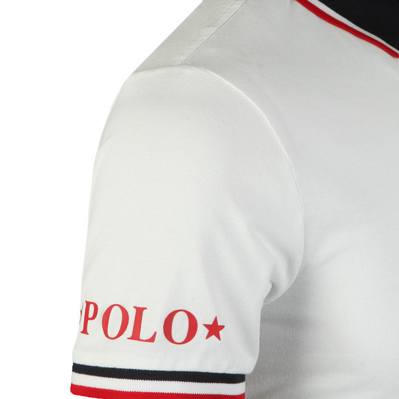 Polo Ralph Lauren Mens White Contrast Collar Polo Shirt main image