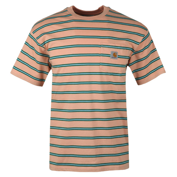 Carhartt WIP Mens Pink Houston Pocket T-Shirt #1