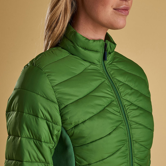 Barbour Lifestyle Womens Green Longshore Quilted Jacket #4
