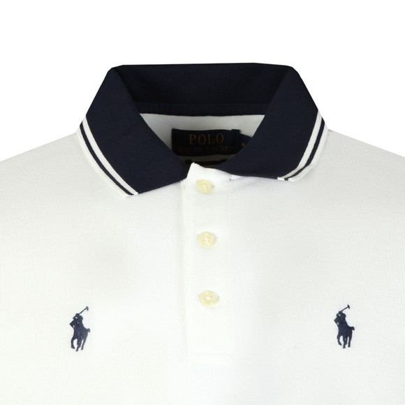 Polo Ralph Lauren Mens White All Over Player Logo Polo Shirt main image