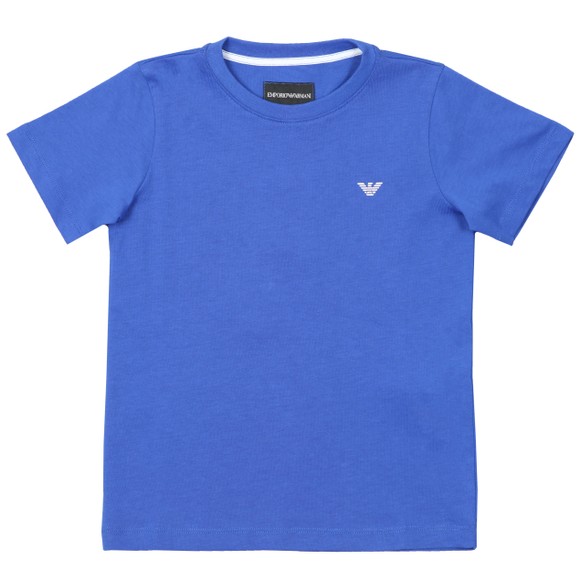 Emporio Armani Boys Blue Small Logo T Shirt main image