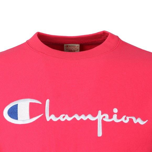 Champion Reverse Weave Mens Purple Script Logo Sweatshirt #2