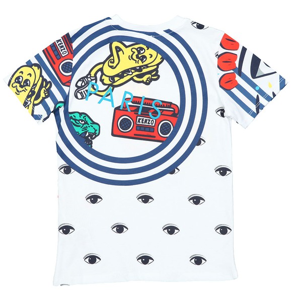 Kenzo Kids Boys White Fino Wax Kenzo T Shirt main image