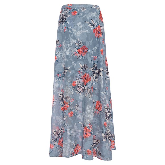 French Connection Womens Blue Cateline Devore Wrap Skirt #2