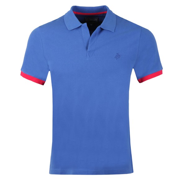 Vilebrequin Mens Blue Palatin Pique Polo Shirt main image