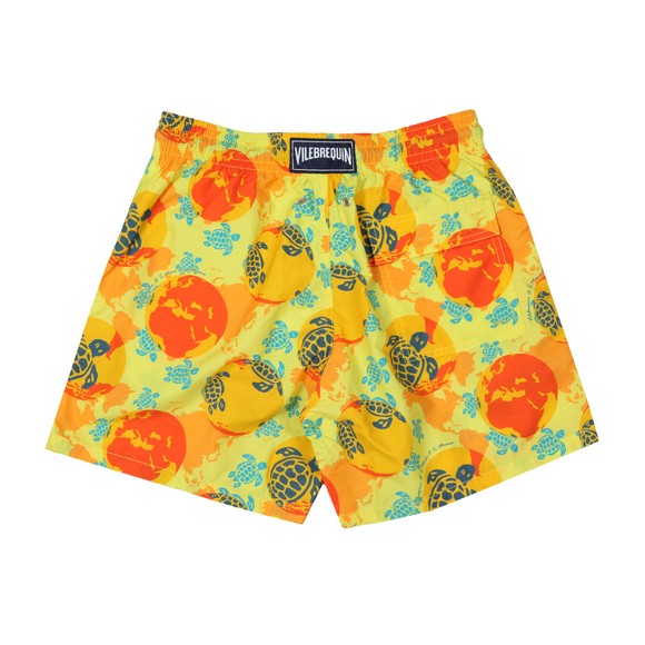 Vilebrequin Mens Yellow World Map Dots Swim Short main image