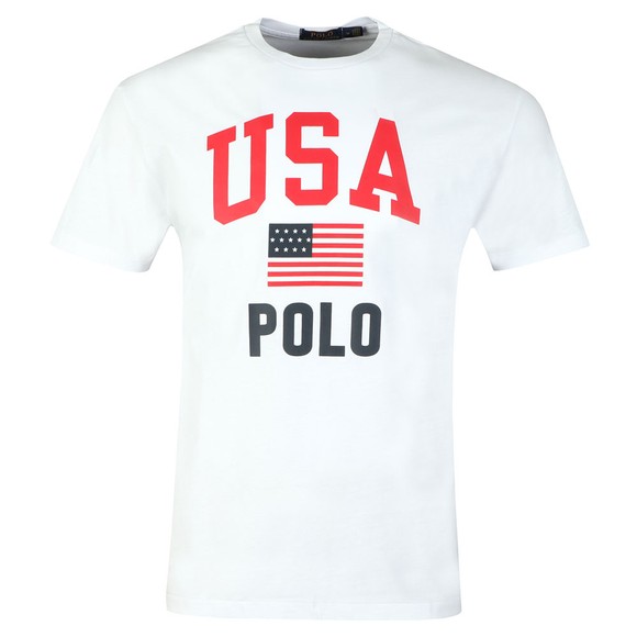 Polo Ralph Lauren Mens White Flag T Shirt #1