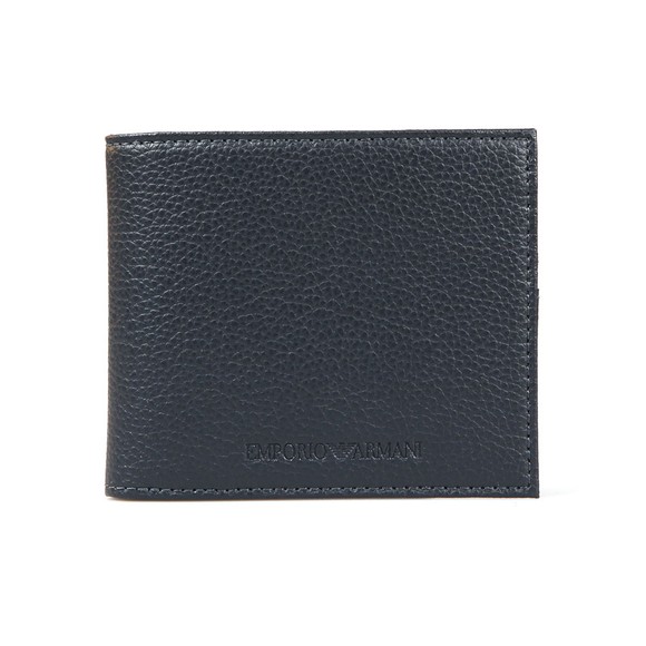 Emporio Armani Mens Blue Logo Leather Wallet main image