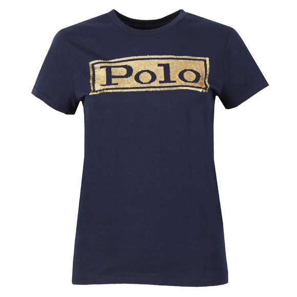 Polo Ralph Lauren Womens Blue Sequin Logo T Shirt #1
